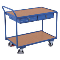 Tischwagen mit 2 Ladefl&auml;chen und 2 Schubladen,...